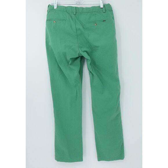 Polo Ralph Lauren Pants Mens 32x32 Green Classic Fit Chino Flat Front Casual - Picture 2 of 14